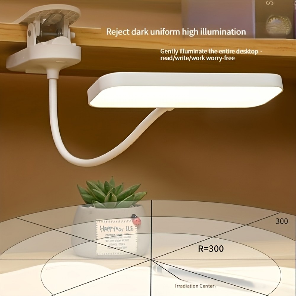 [コンパクトサイズ] ダイマブル LED ゴーセネックデスクランプ タッチコントロール付き - 3 つの照明モード、調整可能な高さと色温度、USB 充電式、読書やオフィスワークに最適、読書ランプ | モダンデスクランプ | スリーキューブランプ、デスクランプマークリフ