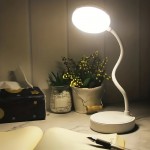 1個のLEDデスクランプ、3段階調光機能付きフレキシブルグースネック、目に優しいテーブルライト、白色から暖色への切り替え可能な照明、USB電源供給、調節可能な調光で白色と暖色を切り替える小型ナイトライト
