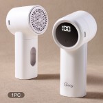 充電式電動ファブリックシェーバー、デジタルディスプレイ付き、6枚刃3段階速度調整、衣類、セーター、家具、ソファ、毛布用、電源モード：USB充電、動作電圧：≤36V、ブランド：GISAY、バッテリー容量：1200mAh、充電式バッテリー：リチウムバッテリー-18650シリーズ