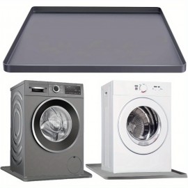 1個 シリコン製洗濯機ドリップトレイ、滑り止め防水抗振動床保護マット（穴なしデザイン）洗濯＆乾燥機用、ほとんどの家電に適合
