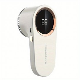1pc 携帯用 USB 充電式 毛玉取り デジタルディスプレイ付き 合金鋼ブレード 携帯用 ファブリックシェーバー 衣類 ソファ 家具 カーペット用 500mAh リチウム電池駆動 コードレス 毛玉トリマー - DYFDYF